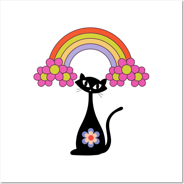 Flower Power Cat Wall Art by Maggie Cat Lady Jacques